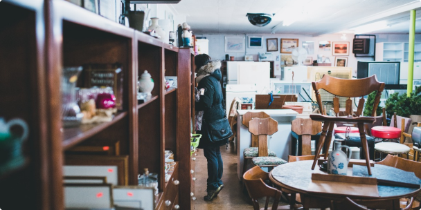 Image of Customer Perusing in The Warehouse